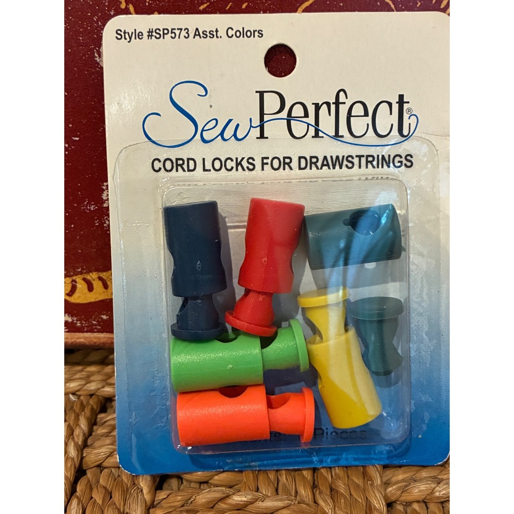 Sew Perfect Cord Locks Unisex OS Multicolored NEW 8 Pc Drawstring Stoppers SP573